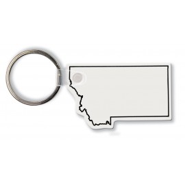 Montana State Shape Key Tag (Spot Color) with Logo