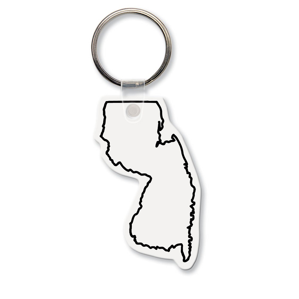 New Jersey State Shape Key Tag (Spot Color) with Logo