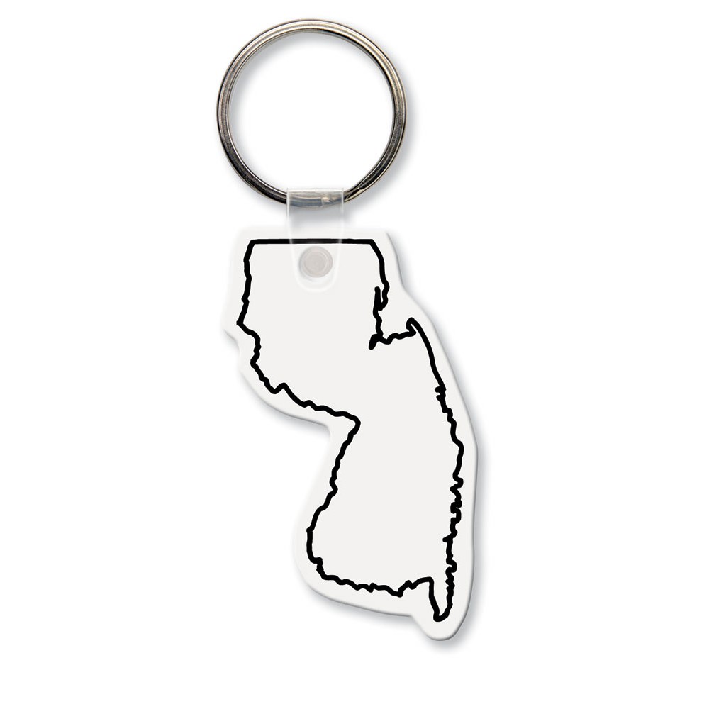 New Jersey State Shape Key Tag (Spot Color) with Logo New Jersey State Shape Key Tag (Spot Color) with Logo