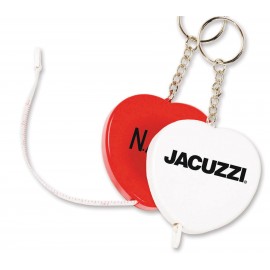 Heart Tape Measure Key Tag with Logo