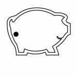 Pig Outline Key Tag (Spot Color) with Logo