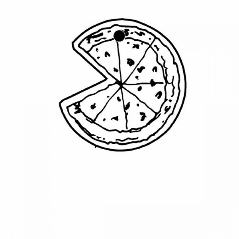 Logo Branded Pizza w/Missing Slice Key Tag - Spot Color