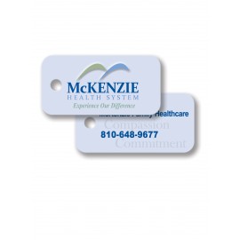 Medium Rectangle w/Round Corners Key Tag - Full Color with Logo