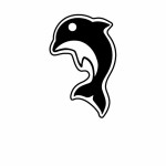 Logo Branded Dolphin Key Tag (Spot Color)