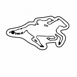 Horse Racing Key Tag (Spot Color) with Logo