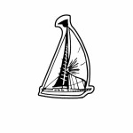 Promotional Boat/Sailboat 1 Key Tag (Spot Color)