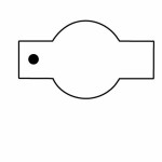 Customized Rectangle w/Circle 1 Key Tag - Spot Color