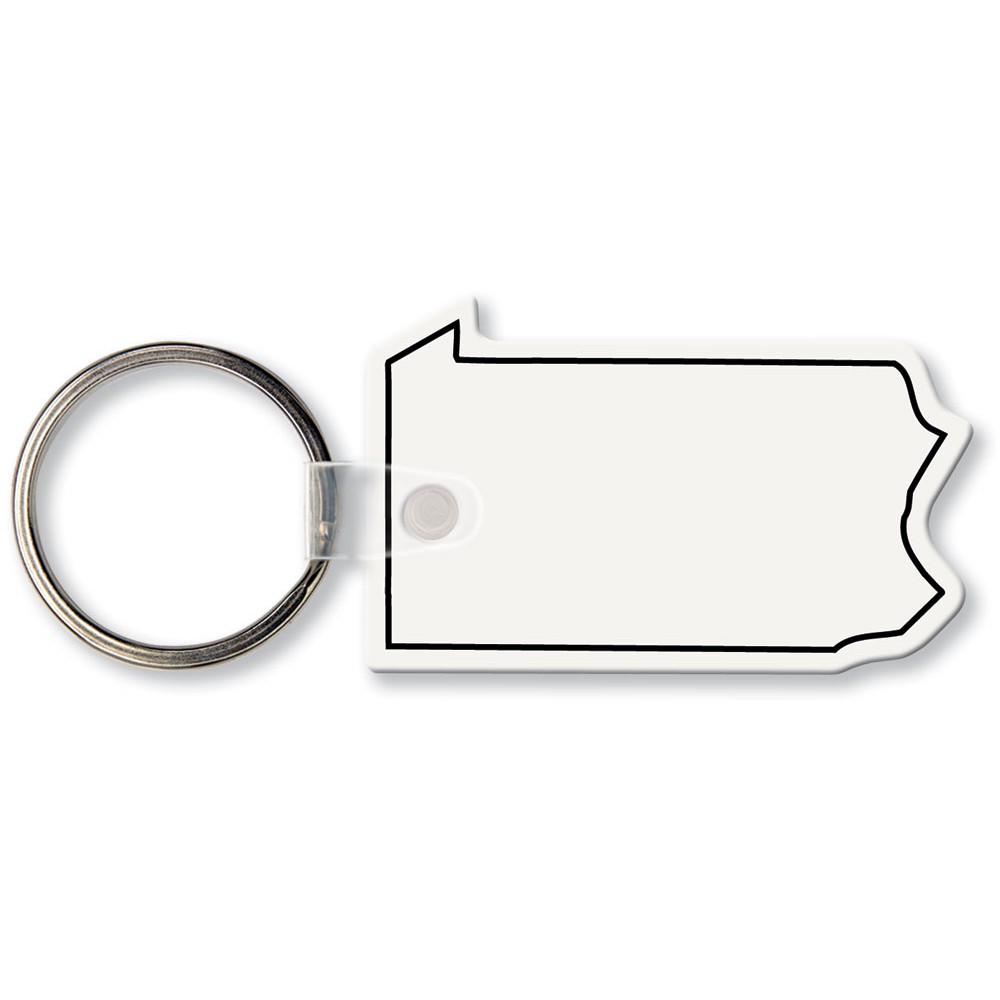Pennsylvania State Shape Key Tag (Spot Color) with Logo