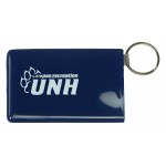 Rectangle Card Holder w/Key Ring - Spot Color with Logo