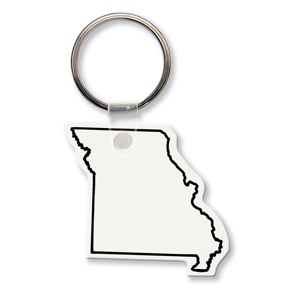 Missouri State Shape Key Tag (Spot Color) with Logo