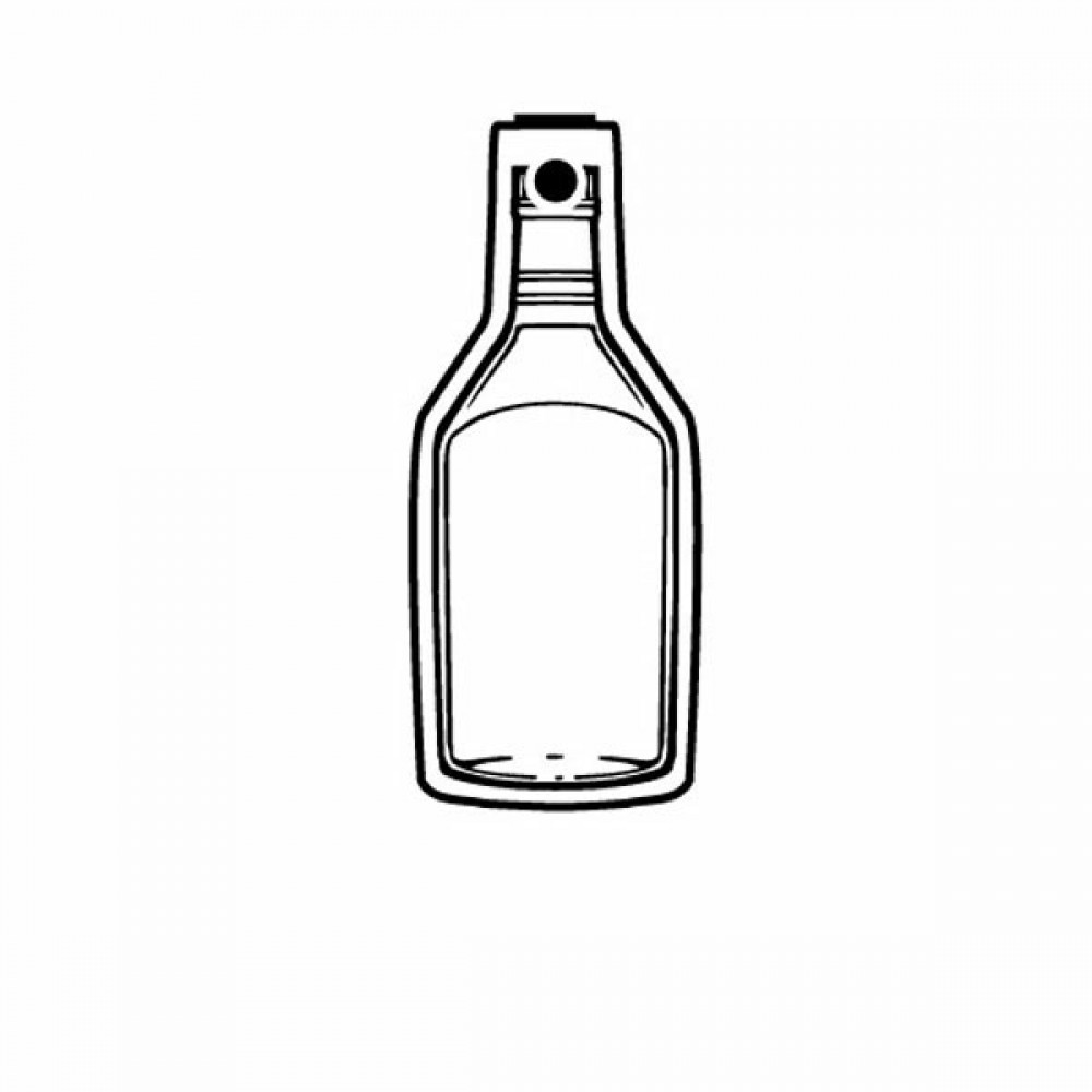 Custom Bottle 11 w/Labeled Front Key Tag (Spot Color)