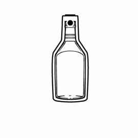 Custom Bottle 11 w/Labeled Front Key Tag (Spot Color)