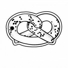 Pretzel Key Tag - Spot Color with Logo