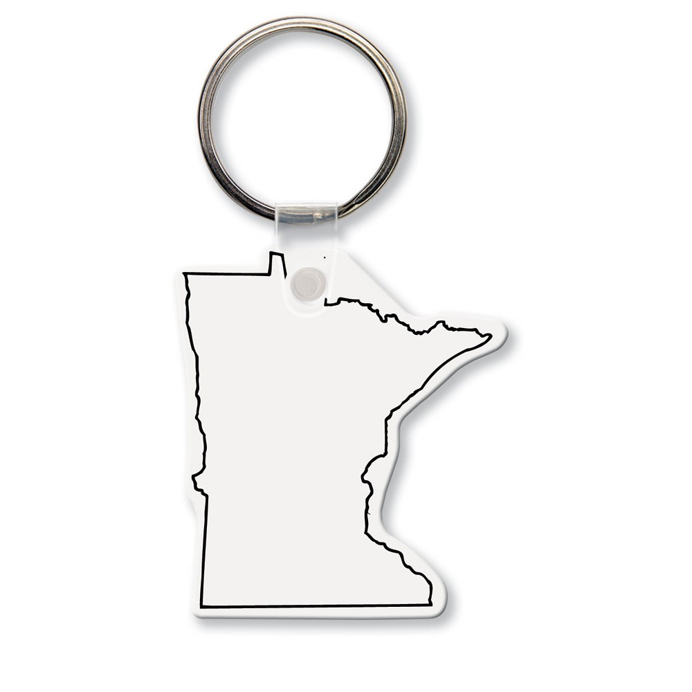 Minnesota State Shape Key Tag (Spot Color) with Logo