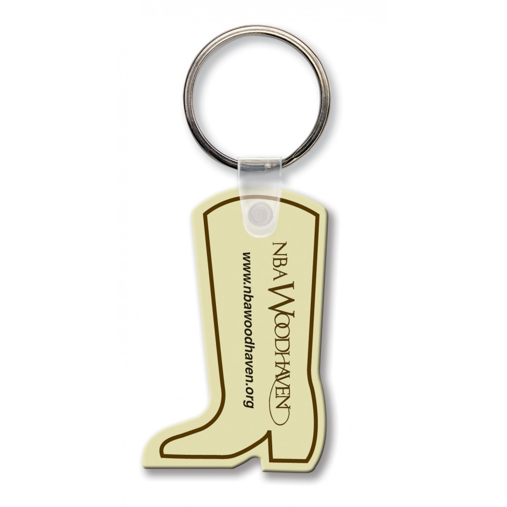 Western Boot Key Tag (Spot Color) with Logo