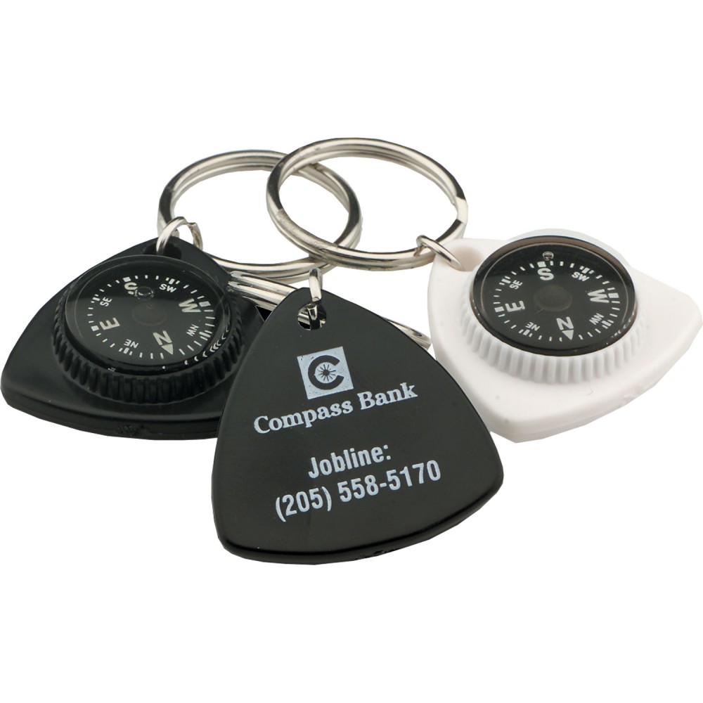 Custom Imprinted Triangle Compass Key Chain Custom Imprinted Triangle Compass Key Chain