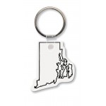 Rhode Island State Shape Key Tag (Spot Color) Custom Printed