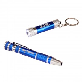 Logo Branded Keylight and Screwdriver Set - Blue