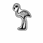 Flamingo Key Tag (Spot Color) with Logo