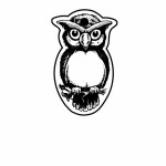 Fat Owl Key Tag (Spot Color) with Logo