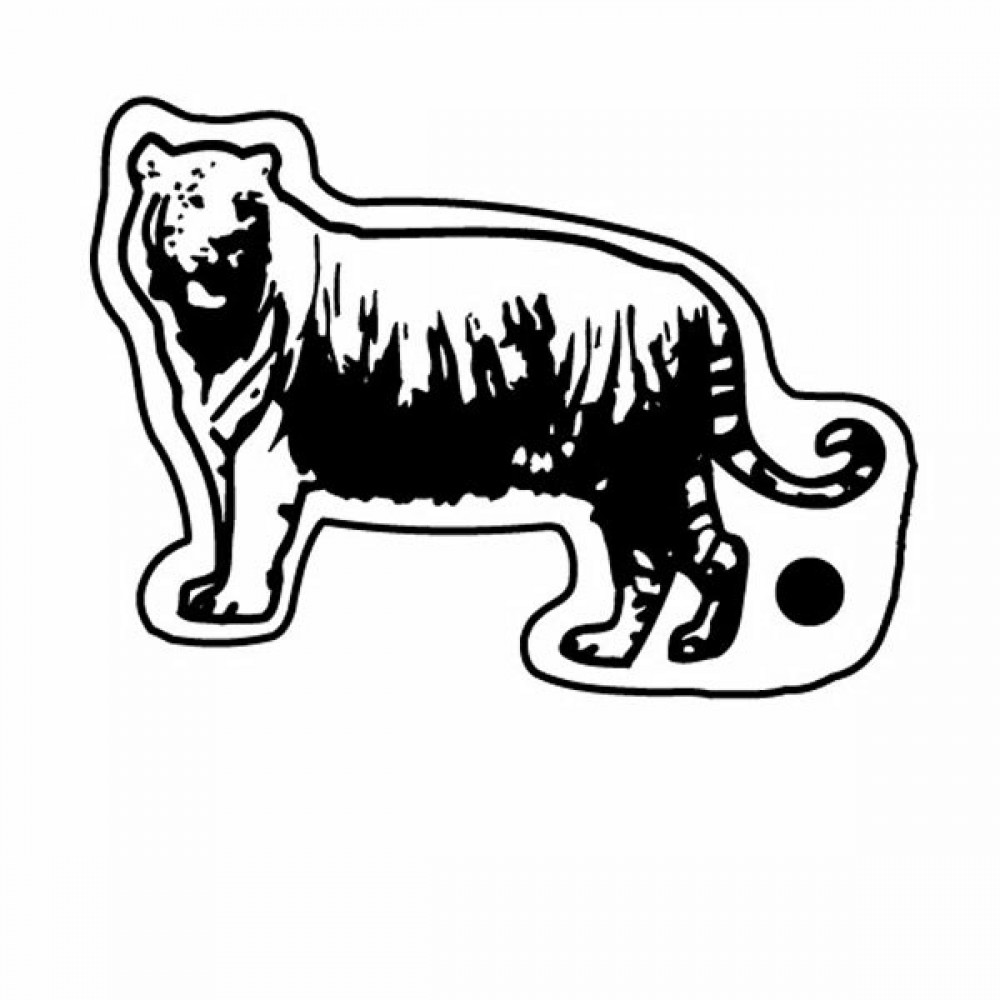 Logo Branded Tiger Standing Key Tag (Spot Color)