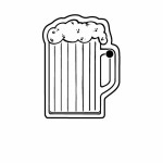Custom Beer Stein 2 Key Tag (Spot Color)