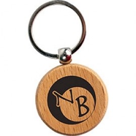 Personalized Round Wooden Key Tag  Personalized Round Wooden Key Tag