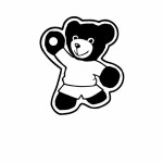 Promotional Bear w/Shirt Key Tag (Spot Color)