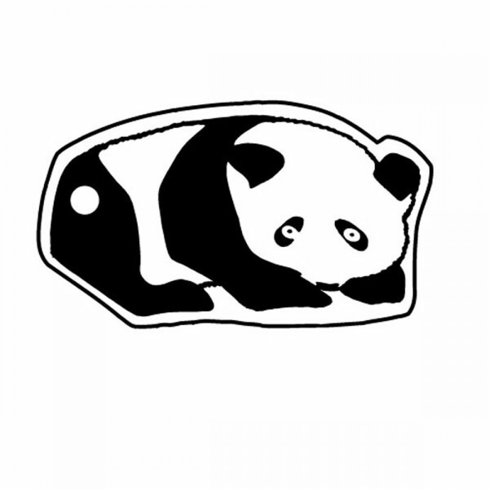Personalized Panda Bear Key Tag (Spot Color)