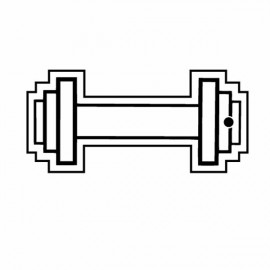 Barbell 2 Key Tag (Spot Color) with Logo