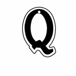 Personalized Letter Q Key Tag - Spot Color