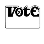 Vote Sign Key Tag - Spot Color with Logo