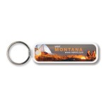 Custom Imprinted Rectangle w/Round Corners Key Tag - Full Color (1" x 3.125")