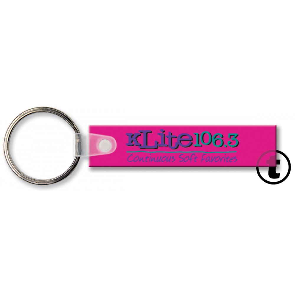 Rectangle Key Tag (Spot Color) with Logo Rectangle Key Tag (Spot Color) with Logo
