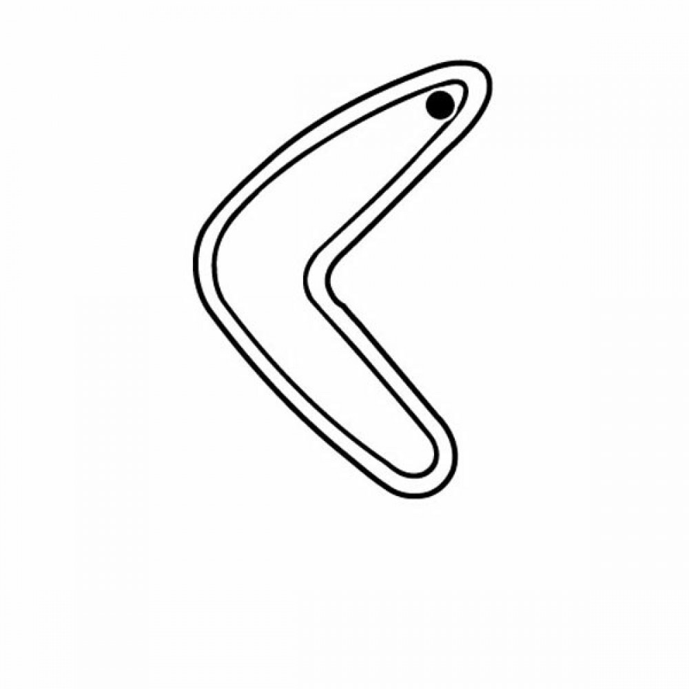 Boomerang Key Tag (Spot Color) with Logo Boomerang Key Tag (Spot Color) with Logo