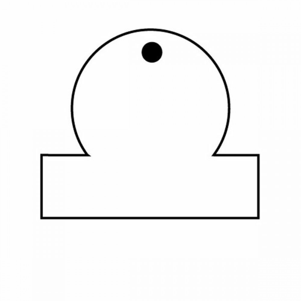 Circle w/Base Key Tag - Spot Color with Logo