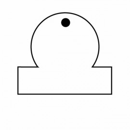 Circle w/Base Key Tag - Spot Color with Logo