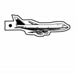 Customized Engine Airplane Key Tag (Spot Color)