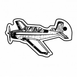 Promotional Airplane 2 Key Tag (Spot Color)