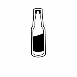 Beer Bottle Key Tag (Spot Color) with Logo