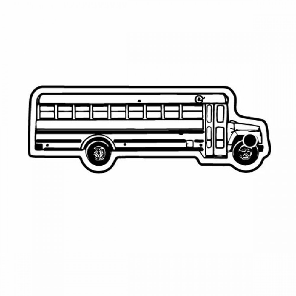 School Bus 10 Key Tag (Spot Color) with Logo