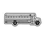 School Bus 10 Key Tag (Spot Color) with Logo