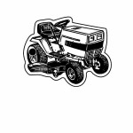 Tractor Mower 3 Key Tag - Spot Color Logo Imprinted