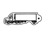 Personalized Semi Truck 5 Key Tag - Spot Color