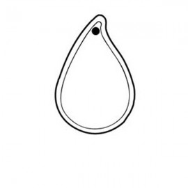 Teardrop Key Tag (Spot Color) with Logo