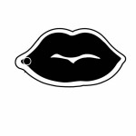 Logo Branded Lips 1 Key Tag - Spot Color