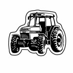 Logo Branded Farm Tractor 5 Key Tag - Spot Color
