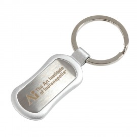 Oval Metal Keytag with Logo