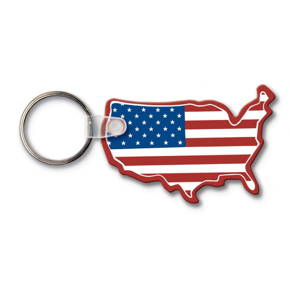 Logo Branded USA Key Tag (Spot Color)