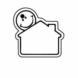 House w/Smiling Sun Key Tag - Spot Color with Logo